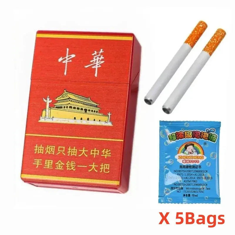 Cigarette Box Bubble Machine — Viral Photo Prop & Novelty Gift Toy