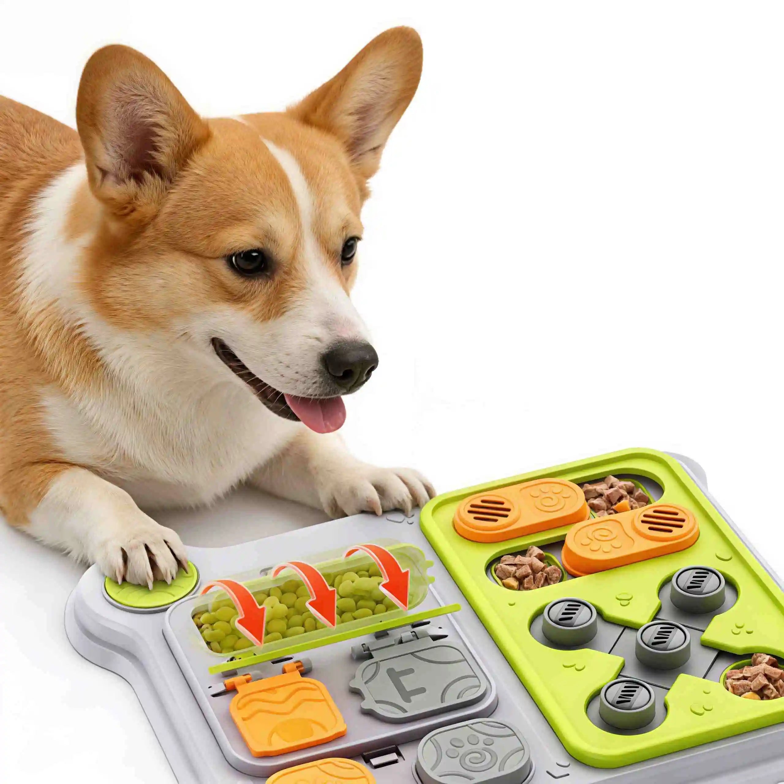 This new interactive dog puzzle toy doubles as a pet treat dispenser. Perfect for IQ training of small and medium-sized dogs