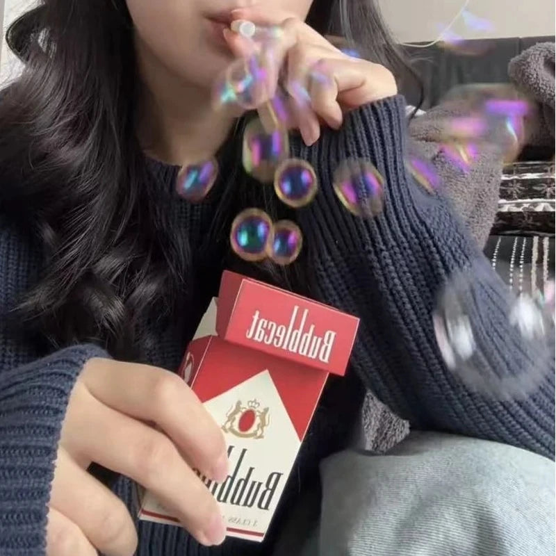 Cigarette Box Bubble Machine — Viral Photo Prop & Novelty Gift Toy