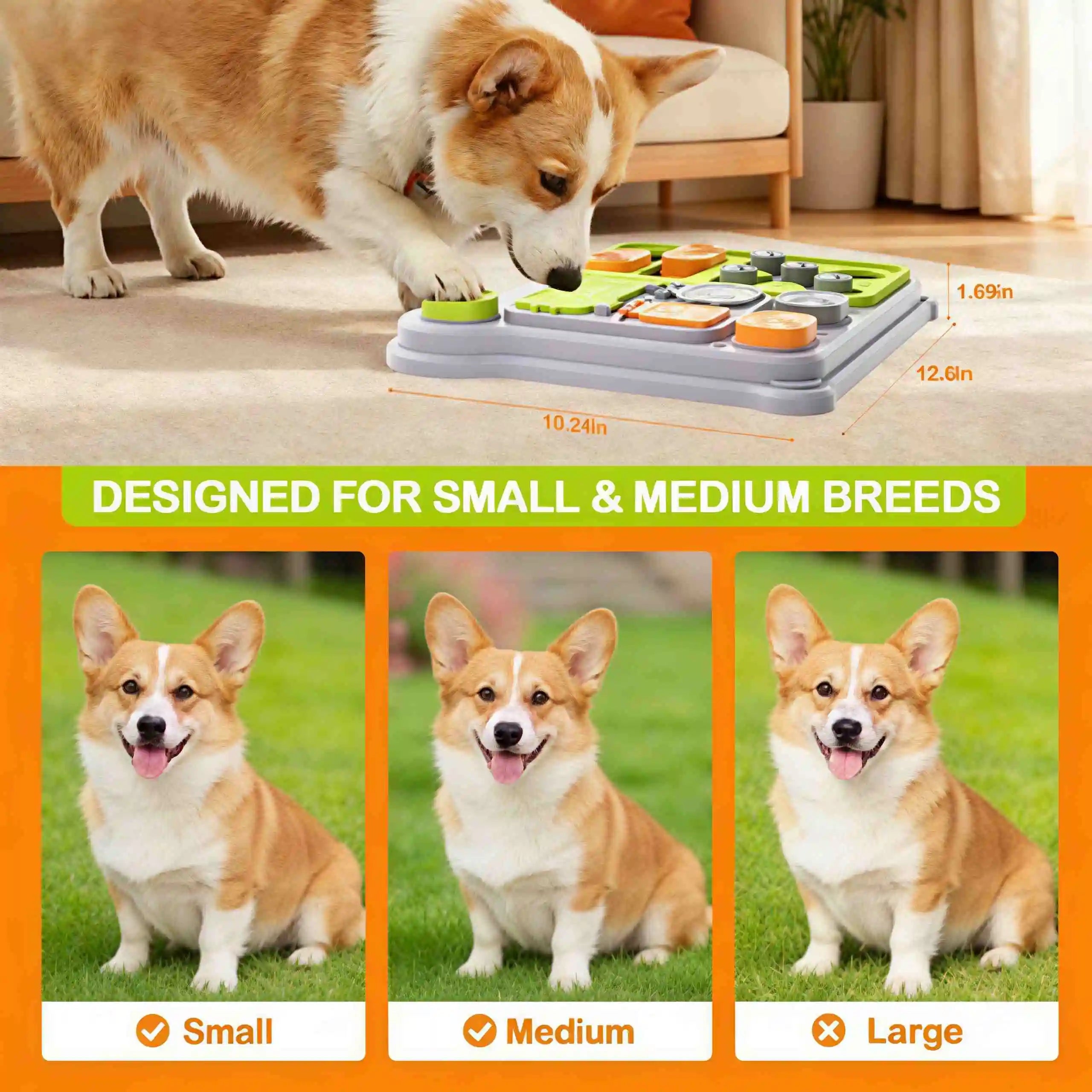 This new interactive dog puzzle toy doubles as a pet treat dispenser. Perfect for IQ training of small and medium-sized dogs